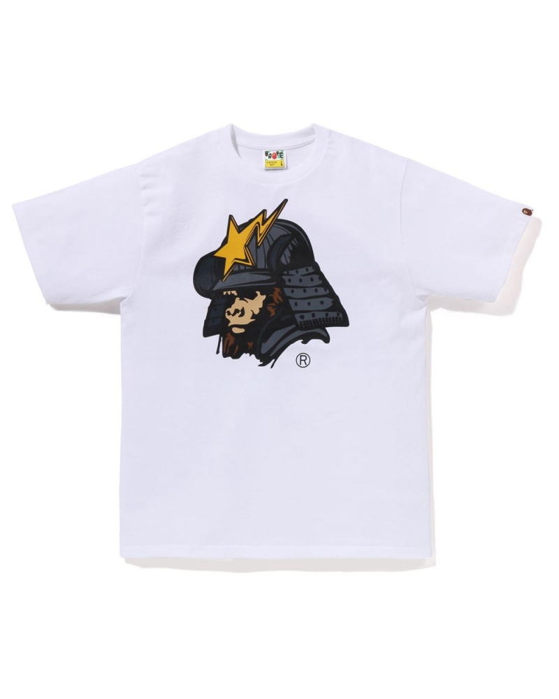 T Shirts Bape General Kabuto Blanche Homme | SCY-86532966